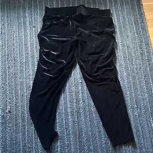 Black Velvet Leggings